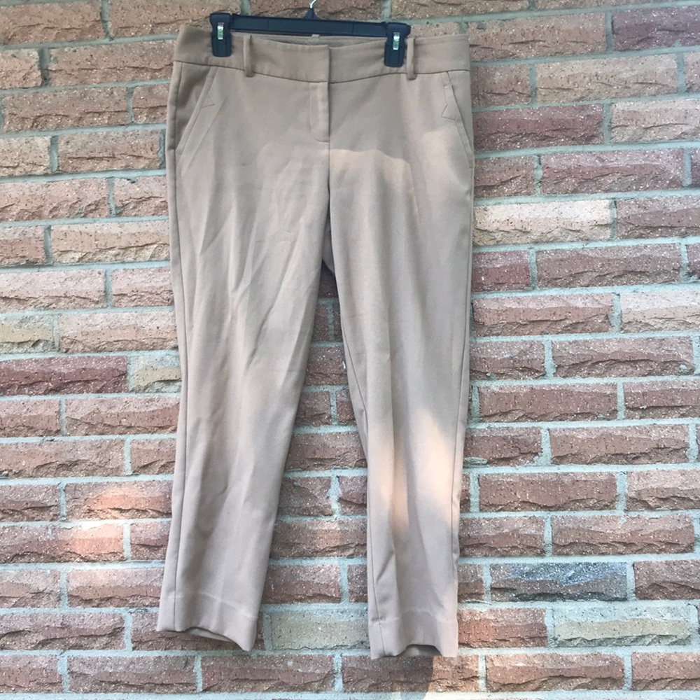 Midi length khaki color dress pants